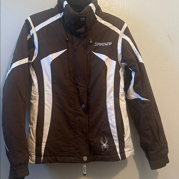 Spyder Ski Brown and white Jacket - Picture 2 of 4